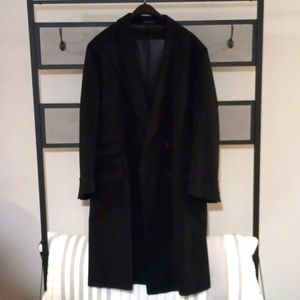Faconnable Tailleur Mens Cashmere Topcoat Overcoat in black